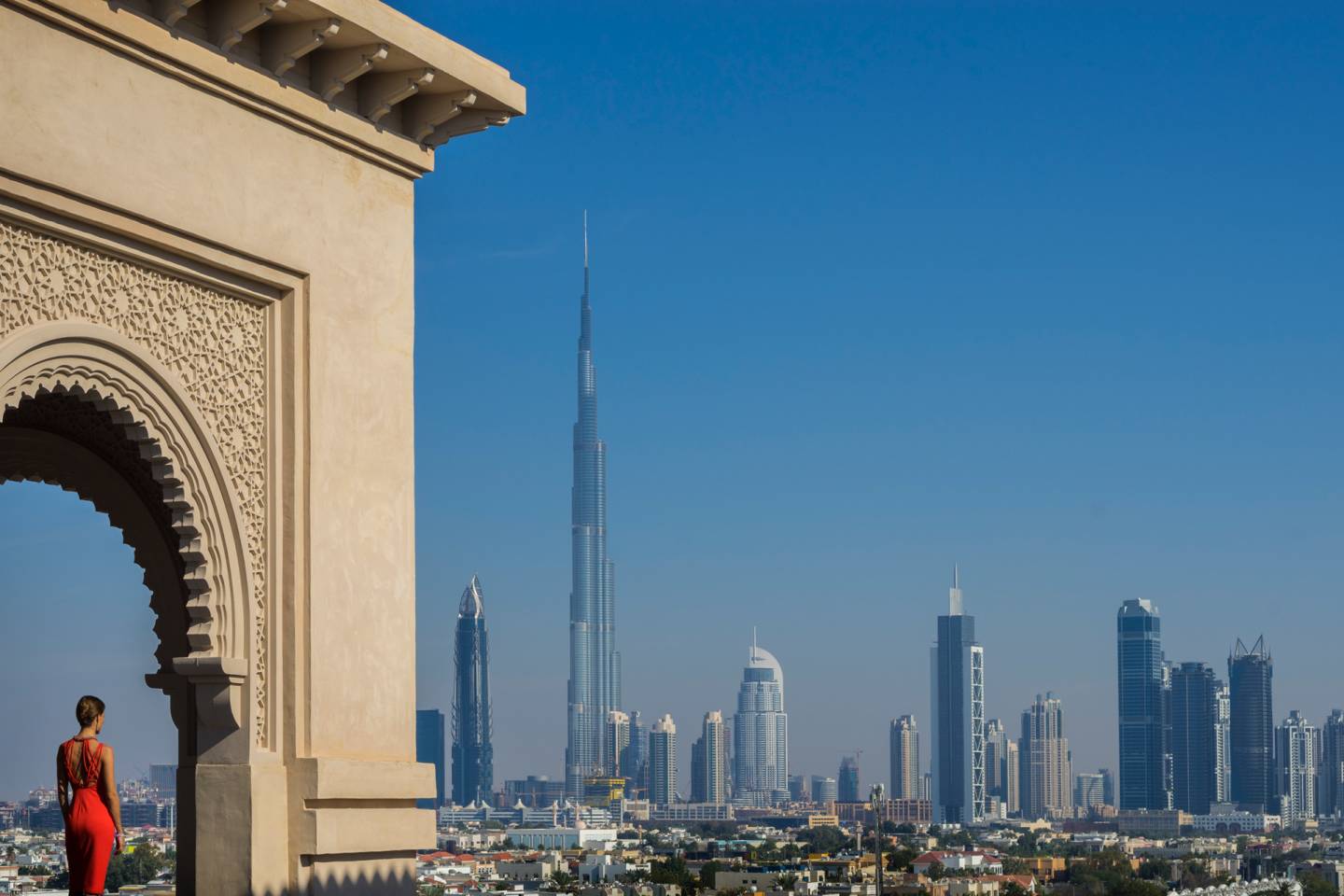 dubai, night, skyline