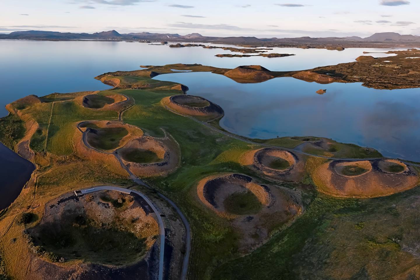 Skútustaðagígar pseudo craters, Lake Mývatn, Iceland